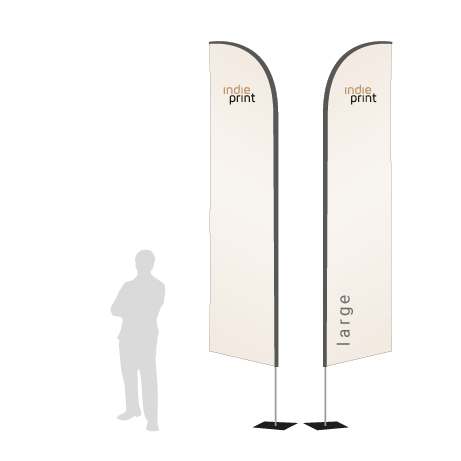 Beachflag Wind | Large (400 cm) | beidseitig bedruckt