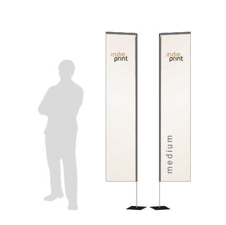 Beachflag Rechteck | Medium (300 cm) | beidseitig bedruckt